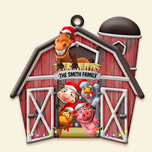 Farm Animals With Battery Farm Personalized Christmas Ornament Gift For Farmers - Ornament - GoDuckee