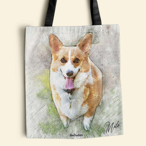 Custom Tote Bag Yellow Dog - Tote Bag - GoDuckee