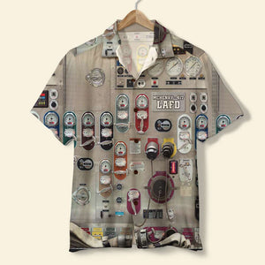 Personalized Firefighter Hawaiian Shirt Fire Engine Side Panel - Hawaiian Shirts - GoDuckee