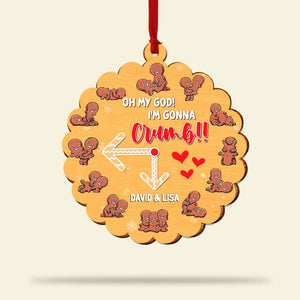 I'm Gonna Crumb, Naughty Couple Clock Personalized Wood Ornament - Ornament - GoDuckee