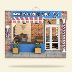 Barber Shop Personalized Christmas Ornament - Ornament - GoDuckee