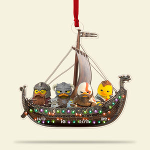 Viking Duck, Personalized Acrylic Ornament, The Viking Journey - Ornament - GoDuckee