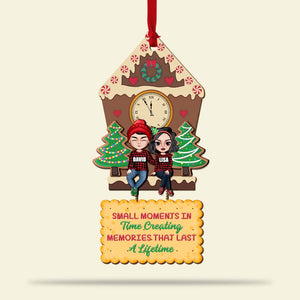 Couple Memories That Last A Lifetime, Personalized Wood Ornament - Ornament - GoDuckee