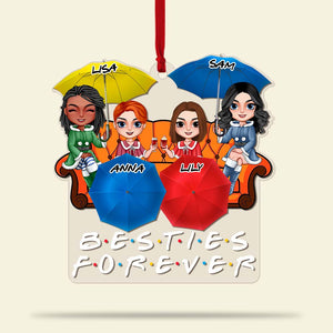 Besties Forever Personalized Acrylic Ornament, Gift For Besties - Ornament - GoDuckee