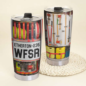 Personalized Firefighter Tumbler - Fire Engine And Fire Equipment - Tumbler Cup - GoDuckee
