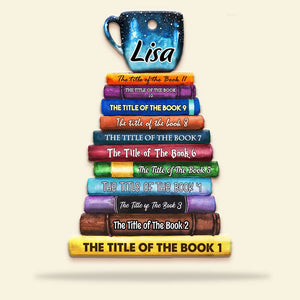 Custom Book Tittle - Personalized Stack Book Keychain - Gift For Book Lovers - Ornament - GoDuckee