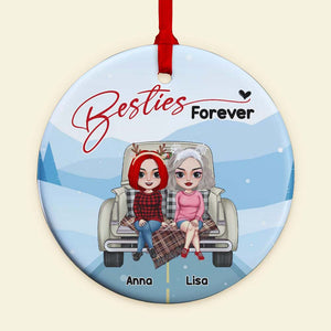 Besties Forever Personalized Friends Ornament, Gift For Friends - Ornament - GoDuckee