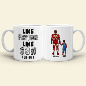 Dad Kid Like Father Like Kids, Personalized White Mug, Gift For Dad - Coffee Mug - GoDuckee