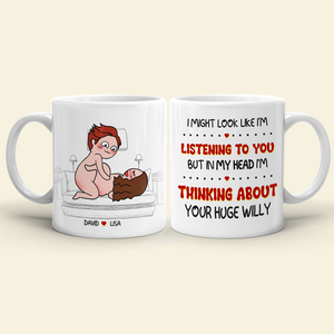 Naughty Couple Make Love, Personalized Couple Mug Gift For Couple - Coffee Mug - GoDuckee