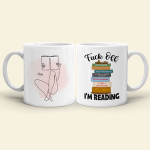 I'm Reading, Reading Book White Mug Gift - Coffee Mug - GoDuckee