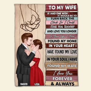 I Love You Forever And Always, Couple Kissing Blanket - Blanket - GoDuckee