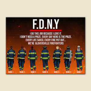 Personalized Firefighter Brother & Sister Poster - I Do This Job Because I Love It - Poster & Canvas - GoDuckee