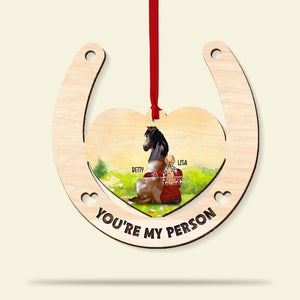 You're My Person, Horse And Me Personalized Wood Ornament - Ornament - GoDuckee