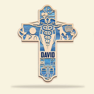 Veterinarian Personalized 3D 2-Layered Wood Art 2 - Wood Sign - GoDuckee