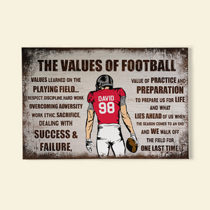 The Values Of Football, Player Football Canvas Poster Gift - Poster & Canvas - GoDuckee