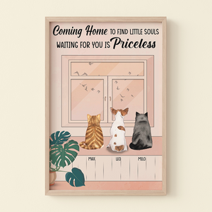 Coming Home To Find Little Soul Waiting For You Is Priceless, Dog Cat Lover Canvas Poster - Poster & Canvas - GoDuckee