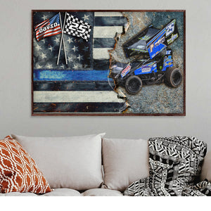Custom Dirt Track Racing Canvas Print Gift For Racing Lovers - Poster & Canvas - GoDuckee