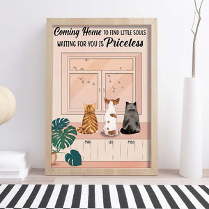 Coming Home To Find Little Soul Waiting For You Is Priceless, Dog Cat Lover Canvas Poster - Poster & Canvas - GoDuckee
