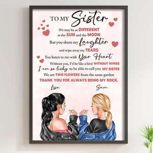 To My Sister, Always Be My Rock - Personalized Sister Friends Canvas Print - Gift For Soul Sisters, Best Friend - Poster & Canvas - GoDuckee