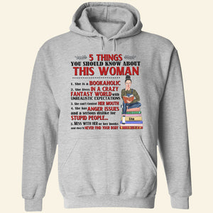 Book Lovers 5 Things You Should Know About This Woman - Personalized Shirt - Gift For Book Lovers - Shirts - GoDuckee