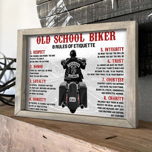 Old School Biker Canvas Poster - Poster & Canvas - GoDuckee