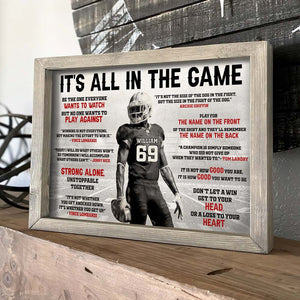 Football It's All In The Game, Personalized Wall Art Print For Football Player - Poster & Canvas - GoDuckee
