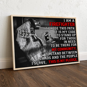Personalized Firefighter Uniform Poster I Am A Firefighter I Choose This Path - Poster & Canvas - GoDuckee