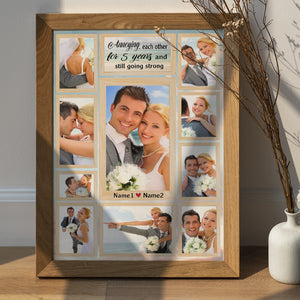 Custom Couple Photo Poster - Annoying Each Other For 5 Years And Still Going Strong - Poster & Canvas - GoDuckee