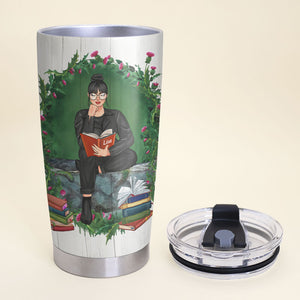 Personalized Reading Girl Tumbler Cup - This Girl Would Rather Be Reading - Tumbler Cup - GoDuckee