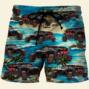 Custom UTV Hawaiian Shirt and Men Beach Shorts, Gift For UTV Lovers, Beach Pattern - Hawaiian Shirts - GoDuckee