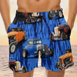 Custom Car Hot Rod Hawaiian Shirt and Men Beach Shorts Hot Rod Flame - Hawaiian Shirts - GoDuckee