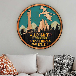 Speak Friend And Enter Personalized 3D 4-Layered Wood Art - Wood Sign - GoDuckee