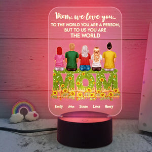 Personalized Mother's Day Led Night Light - Mom, We Love You - Led Night Light - GoDuckee