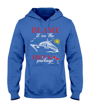 Blame It On the Drink Package Funny Cruise Cruising - Shirts - GoDuckee