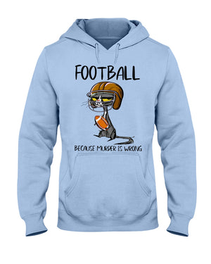 Football Because Murder Is Wrong Shirt - Shirts - GoDuckee