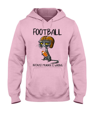 Football Because Murder Is Wrong Shirt - Shirts - GoDuckee