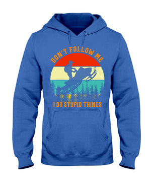 Don't Follow Me I Do Stupid Things with Snowmobile Shirts - Shirts - GoDuckee