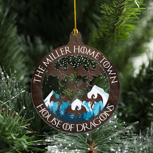 Personalized Dragon Family Ornament, Movie Lovers, Family Christmas Tree Decor - Ornament - GoDuckee