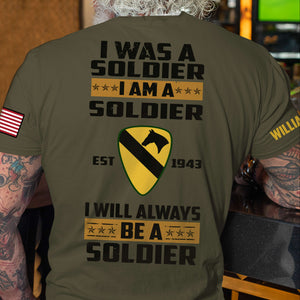 Personalized Veteran All Over Print Shirt - Custom Military Unit - I Was A Soldier I Am A Soldier - AOP Products - GoDuckee