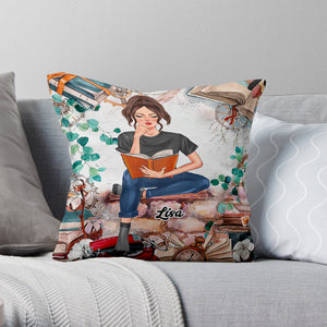 Book Pillow When I Look At My Room I See A Girl Who Loves Books Personalized Pillow Gift For Book Lovers - Pillow - GoDuckee