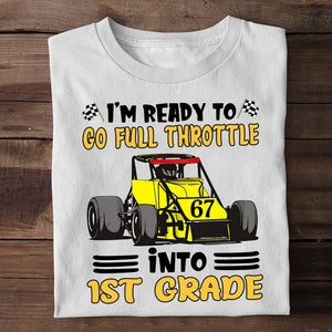 Personalized Youth Shirt For Kids, Back To Racing School, Ready to go full throttle into Custom Grade - Shirts - GoDuckee