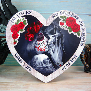 I'm Yours, No Returns or Refunds - Couple Wood Sign, Personalized Wood Sign, Gift for Him/Her - Wood Sign - GoDuckee