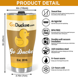 Husband Wife And The Dog, Personalized Tumbler, Gift For Couple - Drinkware - GoDuckee