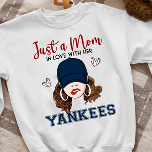 Just A Mom In Love With Her- Personalized Shirt- Gift For Mom-Baseball Mom Shirt-03QHQN010423 - Shirts - GoDuckee