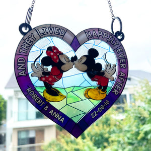 Personalized Gifts For Couple Suncatcher Window Hanging Ornament 01qhqn290524 Anniversary - Ornaments - GoDuckee
