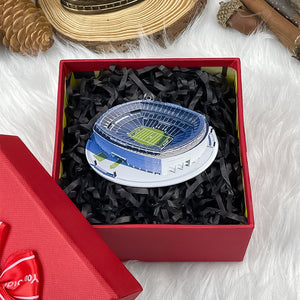 Gift For Football Lover, Personalized Acrylic Keychain, American Football Field Ornament 041qhti041223