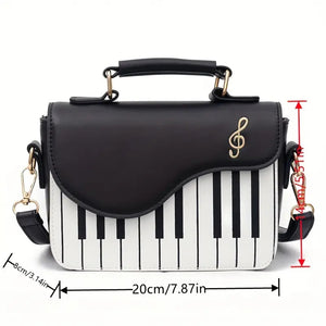 Women's Piano-Shaped Crossbody PU Leather Bag 11ACXX270824 - - GoDuckee