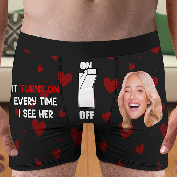 Personalized Boxers for Husband, Custom Face Underwear, Funny