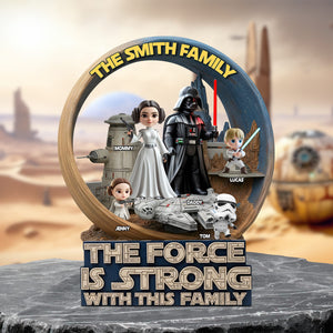 Family Galactic Troop Acrylic Plaque Personalized Gifts For Family 03qhtn210525 - Shaped Plaques - GoDuckee