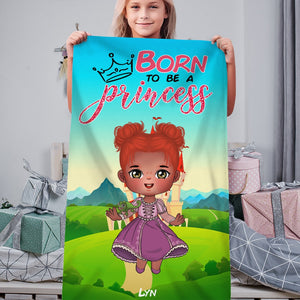 Born To Be Princess, Personalized Beach Towel TZ-02PGPU121023HA, Gift For Kids - Beach Towel - GoDuckee